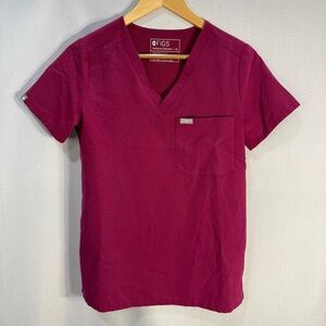 FIGS Technical Collection Scrub Top Raspberry Pink XS